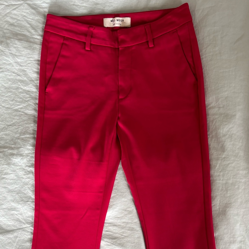 Mos Mosh Fuchsia Pants with Ankle Flare-Leg Design - Picture 1 of 13